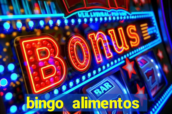 bingo alimentos para imprimir